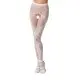 Эротические колготки-бодистокинг Passion S007 white, красивые ажурные колготки с вырезом
