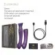 Смартвибратор 3в1 Zalo — Queen Set Twilight Purple, пульсирующая жемчужина и вакуум, кристалл Swarovski