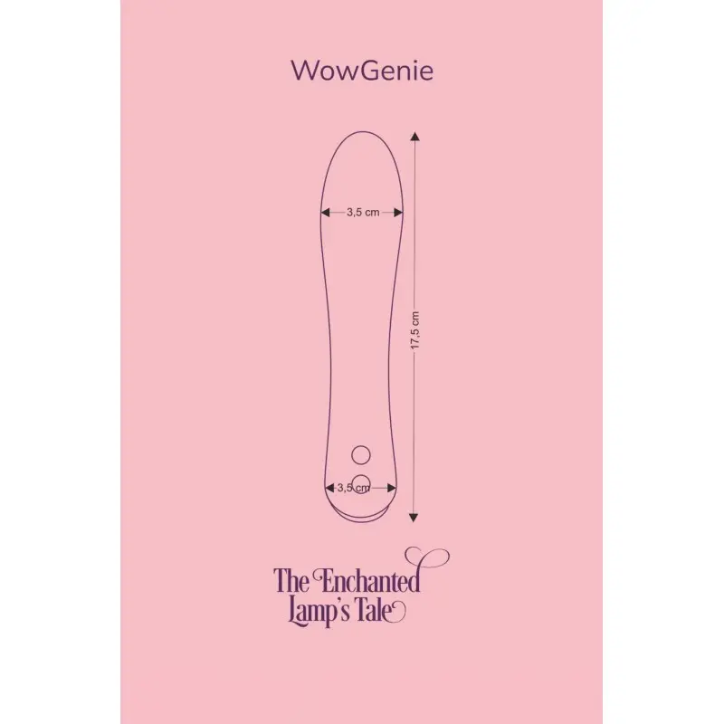 Вибратор с подогревом FairyGasm WowGenie violet, подогрев до 42 °C