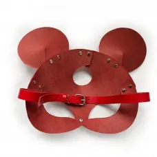 Шкіряна маска мишки Art of Sex - Mouse Mask, колір Червоний