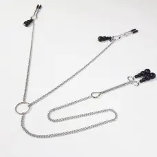 Зажимы для сосков и клитора Art of Sex - Nipple and clit clamps Black Pearl