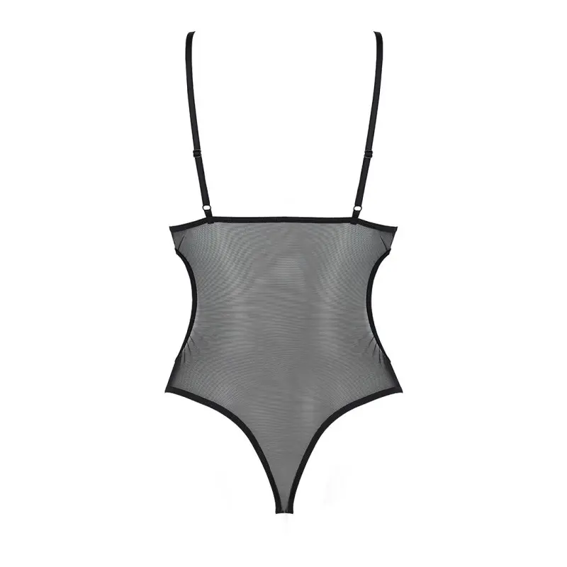 Боди с ажурным лифом Passion CHRISTA BODY S/M, black