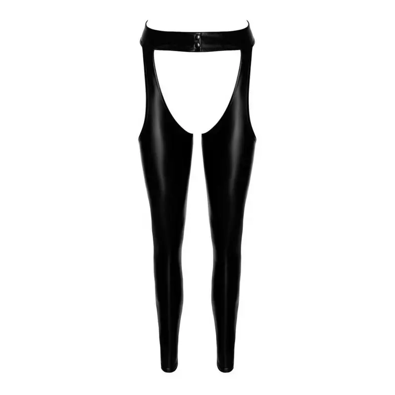 Леггинсы с открытыми бедрами Noir Handmade F323 Rebel wetlook chaps - L