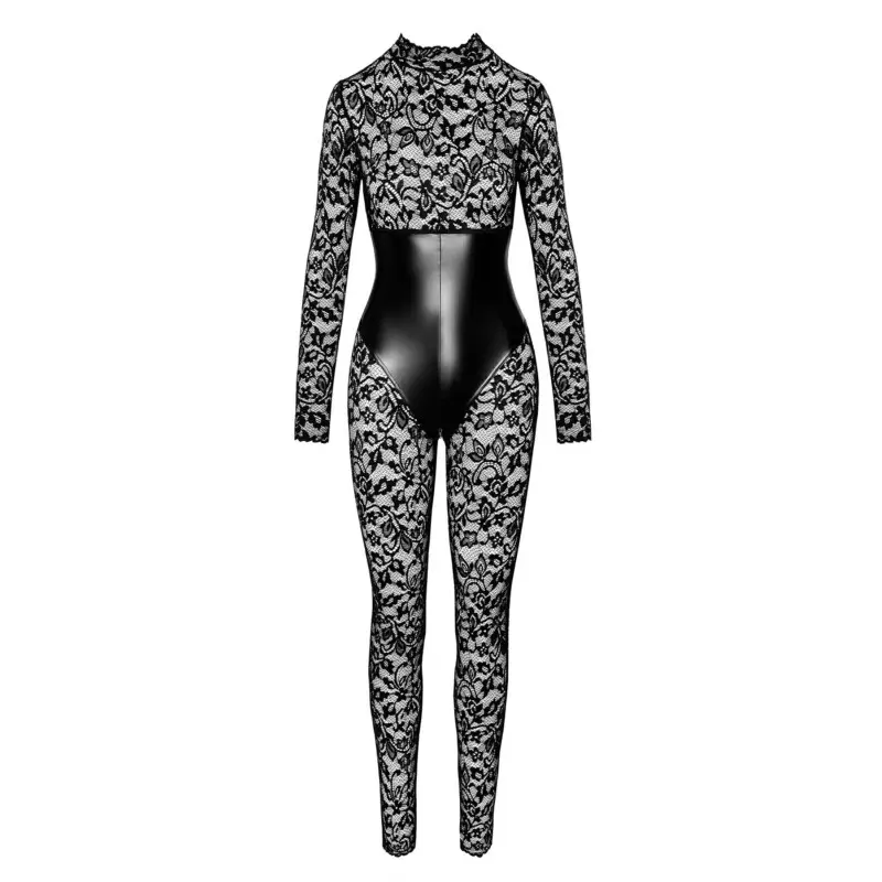 Комбинезон Noir Handmade F299 Enigma lace catsuit with underbust bodice - S