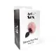 Силиконовая анальная пробка М Art of Sex - Silicone Bunny Tails Butt plug Pink, диаметр 3,5 см