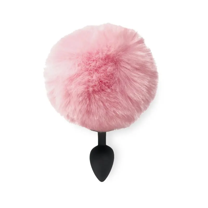 Силиконовая анальная пробка М Art of Sex - Silicone Bunny Tails Butt plug Pink, диаметр 3,5 см