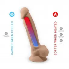 Фалоімітатор з вібрацією SilexD Vetus Vibro Flesh (MODEL 1 size 8in) + LRS, двошаровий, діам. 4,2 см