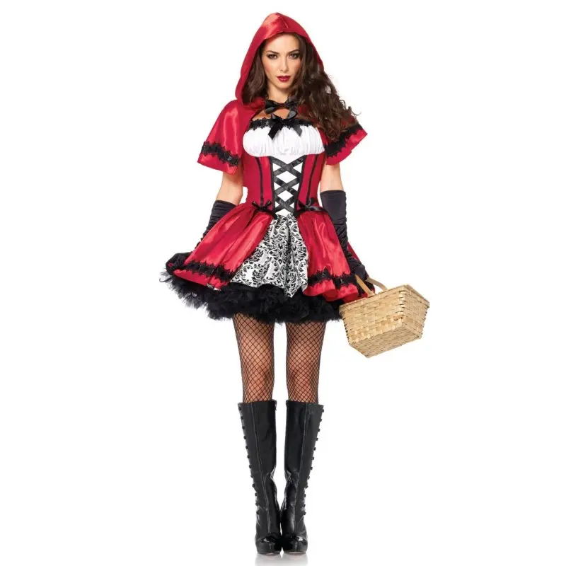Эротический костюм Красной шапочки Leg Avenue Gothic Red Riding Hood M, платье, накидка