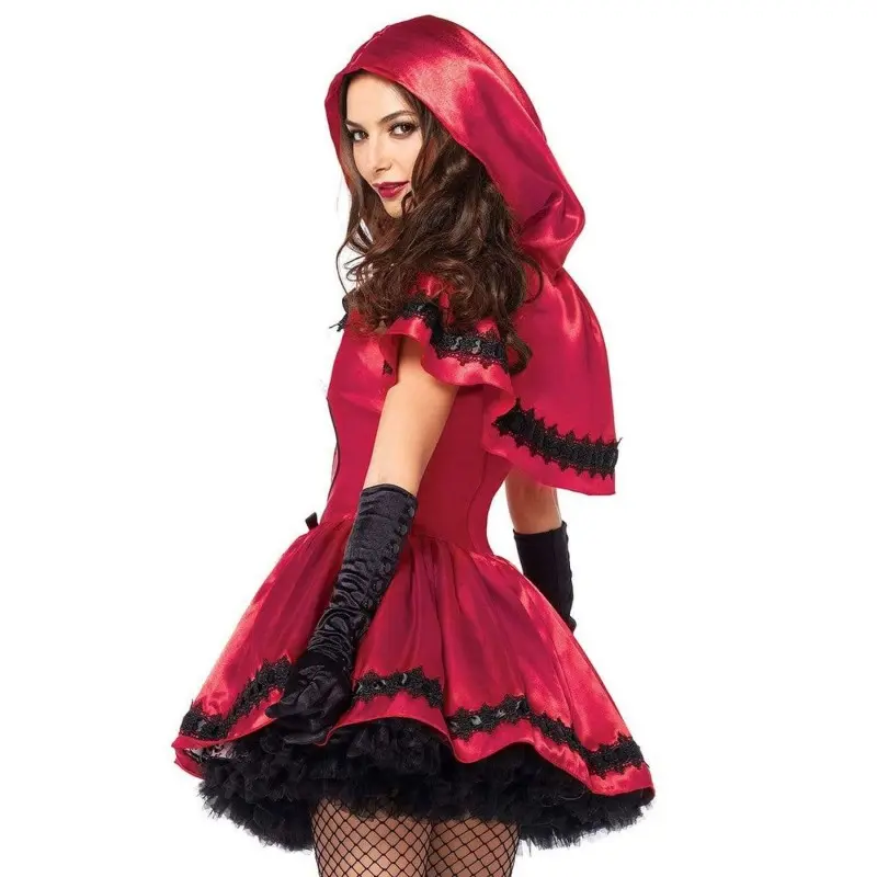 Эротический костюм Красной шапочки Leg Avenue Gothic Red Riding Hood M, платье, накидка