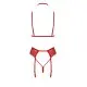 Комплект Kissable Bondage Kiss Set Red L/XL