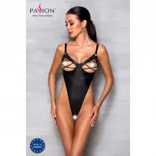 Боди из экокожи Passion CELINE BODY XXL/XXXL, black, с доступом, открытый