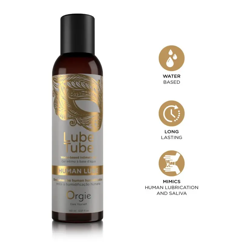 Лубрикант на водной основе Orgie Lube Tube Human Lube, 150 мл, имитация естественной смазки и слюны