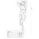Бодистокинг Passion BS008 white, комбинезон, имитация чулок и пояса
