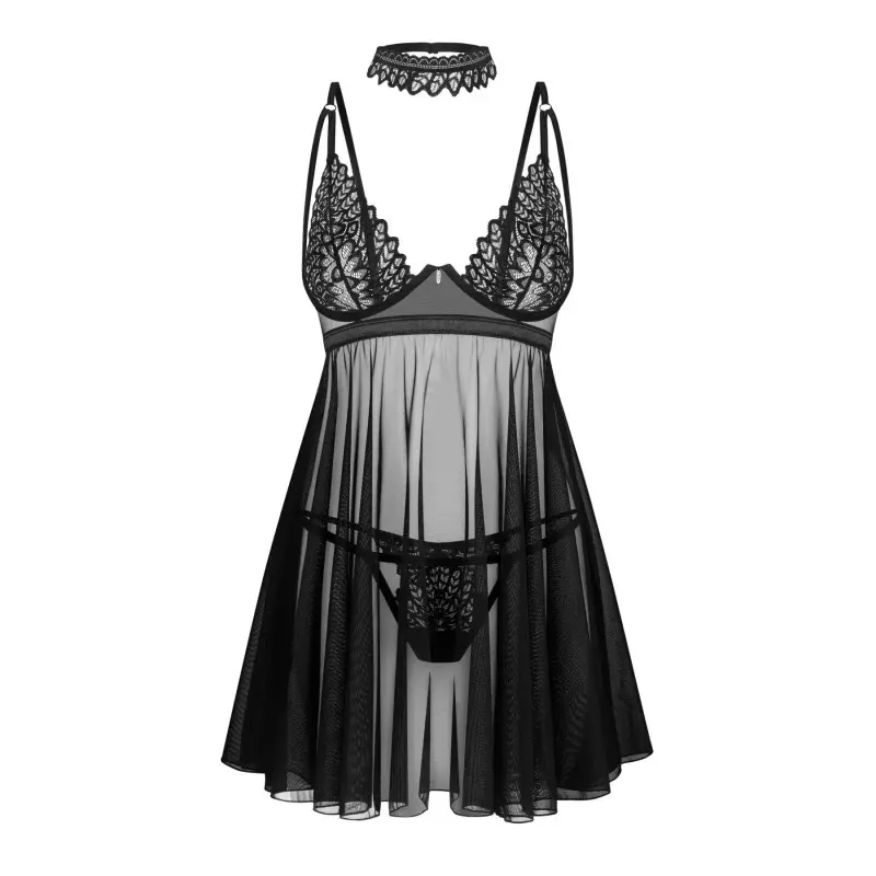 Бэби-долл Obsessive Donarella babydoll & thong XL/2XL