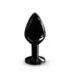 Металлическая анальная пробка с кристаллом Dorcel Diamond Plug Black M
