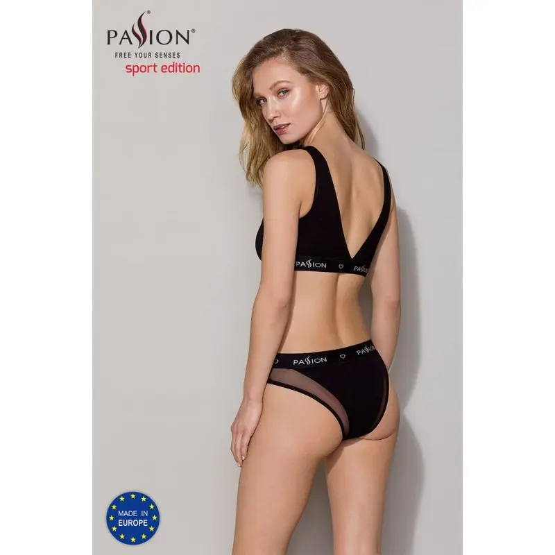 Топ с прозрачной вставкой Passion PS002 TOP M, black
