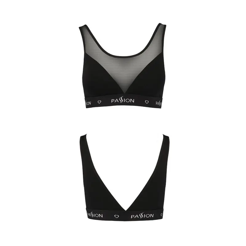 Топ с прозрачной вставкой Passion PS002 TOP M, black