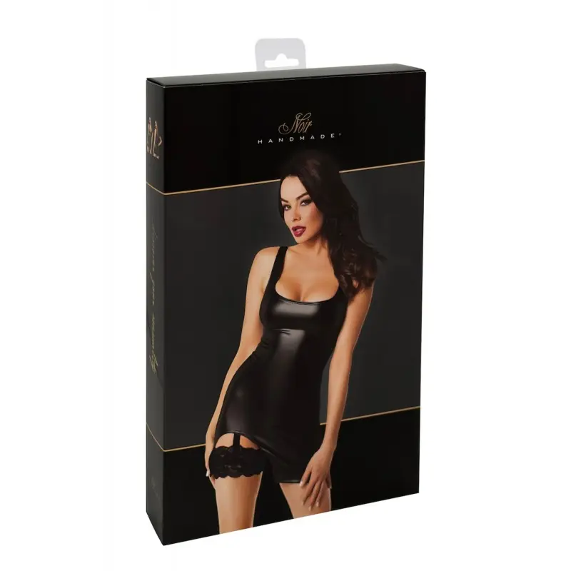 Платье Noir Handmade F344 Powerwetlook dress with garter - XXL
