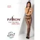 Эротические колготки-бодистокинг Passion S021 black, в крупную сетку с высоким пояском