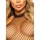 Эротический сетчатый бодистокинг Leg Avenue Racer neck bodystocking Black
