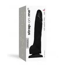 Реалистичный фаллоимитатор Strap-On-Me SOFT REALISTIC DILDO Black - Size L