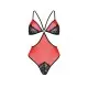 Полупрозрачное боди с кружевом Passion PEONIA BODY L/XL red