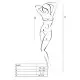 Бодистокинг-платье с открытой грудью Passion BS092 white