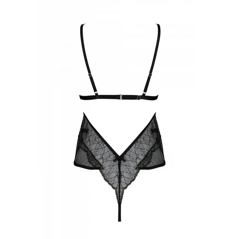 Боди Passion AMBERLY BODY black, XXL/XXXL, открытая спина, низ стринги