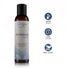 Лубрикант на водной основе Orgie All Natural Acqua, 150 мл, нелипкий, гладкий, натуральный состав