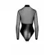 Боди Noir Handmade F321 Edge wetlook and mesh body with rings - 3XL