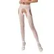 Колготки-бодистокинги с открытым доступом Passion S017 One Size, White, имитация чулок и пояса
