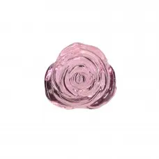 Скляна анальна пробка Pillow Talk Rosy Luxurious Glass Anal Plug, ⌀3,3 см, віброкуля в подарунок