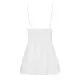 Сатиновый пеньюар с кружевом Obsessive 810-BAB-2 babydoll & thong S/M, белый, пеньюар, танга