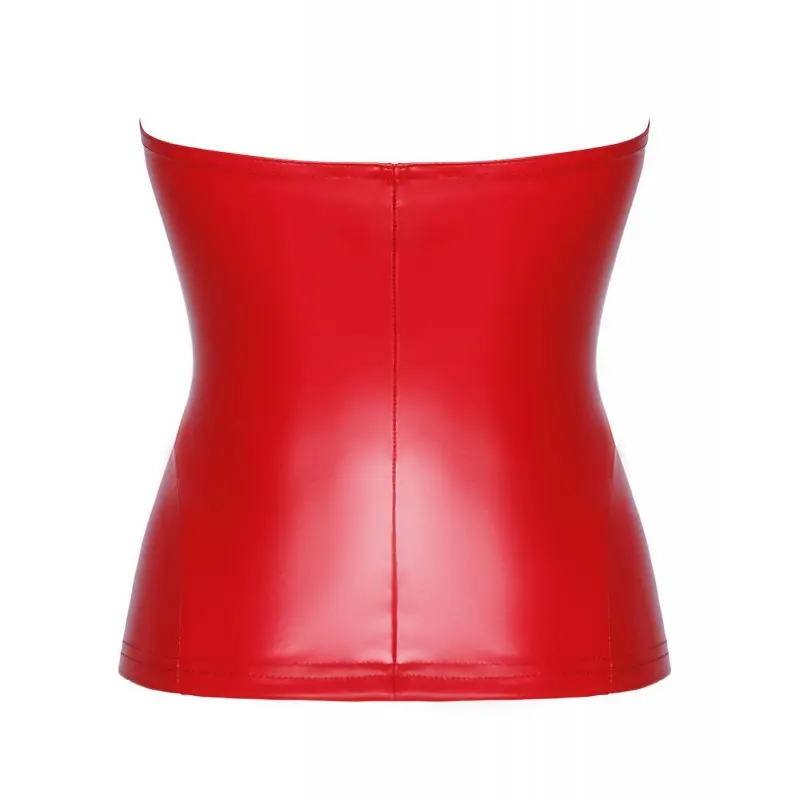 Корсет Noir Handmade F355 Red powerwetlook corset - M