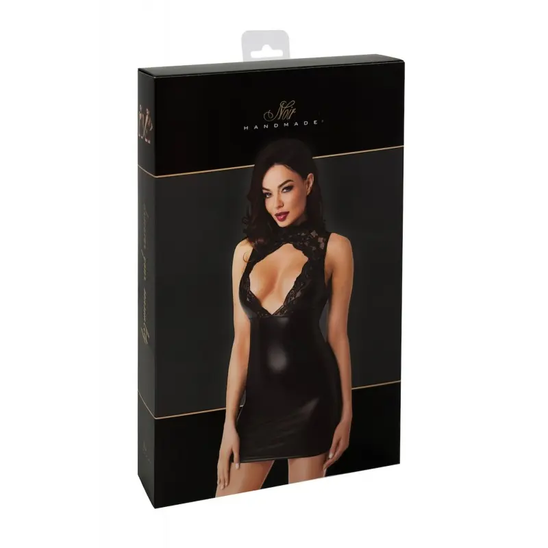 Платье Noir Handmade F343 Powerwetlook and lace mini skirt - S