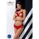 Комплект белья Passion Exclusive CHERRY SET OpenBra L/XL, red, открытый лиф, трусики-юбочка
