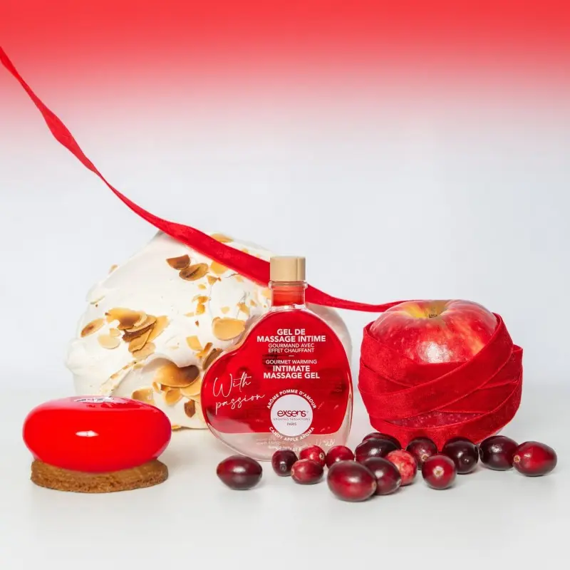 Массажное масло EXSENS With Passion Candy Apple 50мл разогревающее, без сахара, съедобное