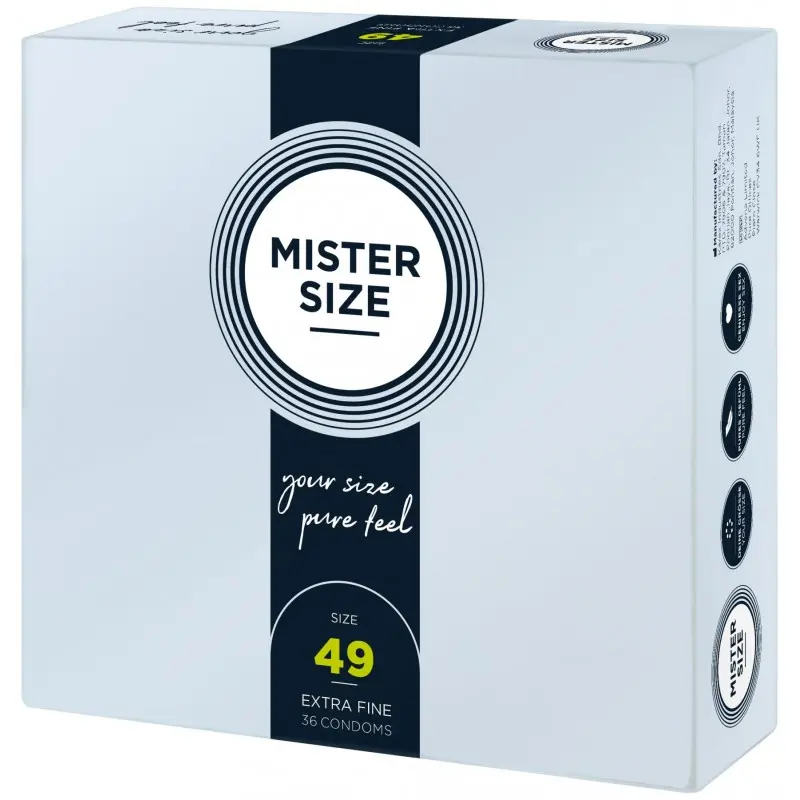 Презервативы Mister Size - pure feel - 49 (36 condoms), толщина 0,05 мм
