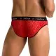 Мужские полупрозрачные трусы Passion 031 SLIP MIKE S/M Red, под леопард