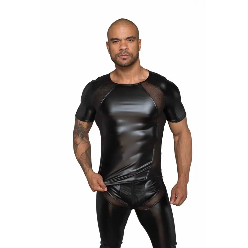 Футболка с мокрым эффектом Noir Handmade H056 Men's T-shirt made of powerwetlook, S