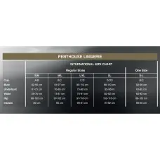 Комплект пеньюар с декором в виде роз и стрингами Penthouse - Sweet Retreat Black XL