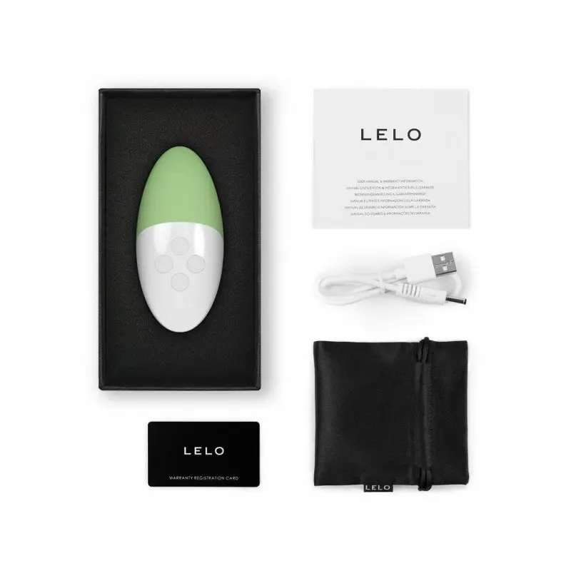 Музыкальный вибратор для клитора LELO SIRI 3 Green, вибрации в ритме звуков без смартфона