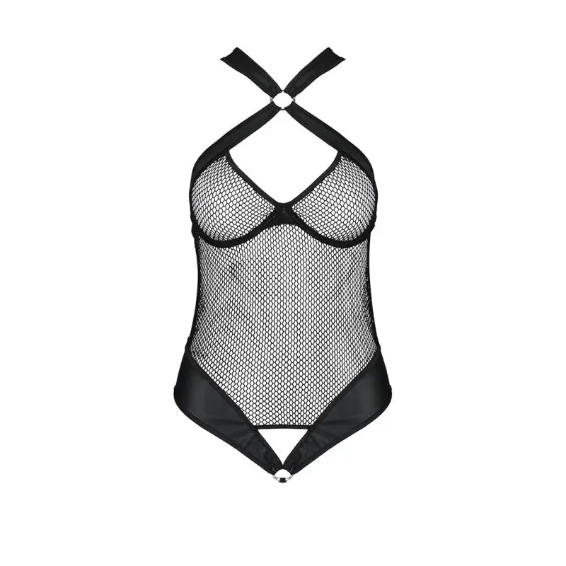 Сетчатый боди с халтером Passion Amanda Body XXL/XXXL, black