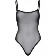 Эротическое боди Leg Avenue Cami bodysuit with thong Black XL, на бретелях