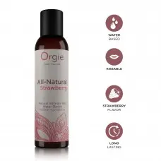 Лубрикант на водной основе Orgie All Natural Strawberry, 150 мл, со вкусом и ароматом клубники