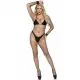 Бодистокинг в крупную сетку Leg Avenue Long Sleeved Bodystocking One size Black, длинный рукав