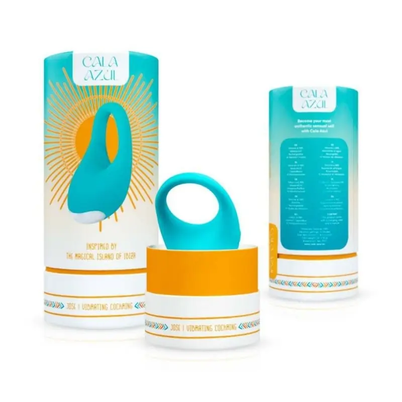 Эрекционное кольцо Cala Azul - Jose Vibrating Cockring