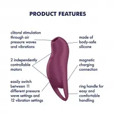 Вакуумний кліторальний стимулятор з вібрацією Satisfyer Pocket Pro 1 Purple