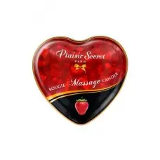 Массажная свеча-сердечко Plaisirs Secrets Strawberry (35 мл)