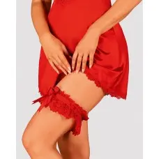 (SALE) Ажурная подвязка Obsessive Amor Cherris garter, red